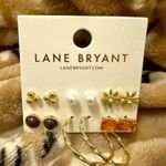 Lane Bryant Mixed Gold Fall Autumn Classic Stud & Hoops Earrings 6-Pack Photo 0