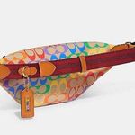 Coach Charter Belt Bag 7 In Rainbow Signature Canvas Photo 10