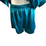 L’Intima Collection Vintage Satin Teal Sleepwear Set Size L Photo 13