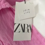 ZARA NWT  Pink Button Down Linen Top size XL Photo 9
