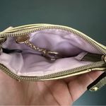 Coach Metallic Gold Leather Horse Carriage Logo Small Coin Purse Wallet Photo 6