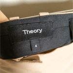 Theory Khaki Demitria 4 Sevona Stretch Wool Flared Pants Women's Size 4 ALTERED Photo 2