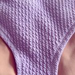 J.Crew  Lavender Textured curved-waist cheeky bikini bottom Size Medium Photo 2