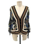 Free People  Catch‎ Me If You Can Top Black Leopard Print Size Small Photo 2