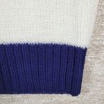 Vintage Wilson Tennis Sweater Unisex Large Cardigan Blue White Full Zip Acrylic Photo 12