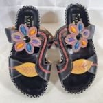 L'artiste Spring Step Cosima Black Multicolor Floral Slide Sandal Women's 36 5.5 Photo 0