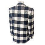 The Limited VINTAGE  wool blend structured shoulder buffalo plaid blazer sz M Photo 2