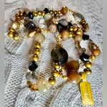 NWT Alexander Kalifano Pearl & Natural Gemstone Necklace Gold Photo 8