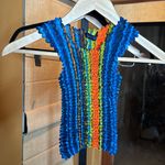 NWOT Vintage Younique Popcorn Bubble Top Y2k 90s 80s Top OSFM Blue Size undefined Photo 0