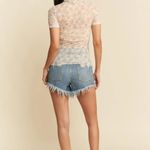 Davi & Dani ✨NWT Floral Mesh Mock Neck Short Sleeve Top Photo 5