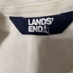 Lands' End  Women's Ivory Fleece Zip-Up Vest Size S Casual Fall Side Pockets Photo 5