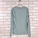 Athleta Untempo Ribbed Long Sleeve Henley Top in Minimalist Gray Size M Photo 8
