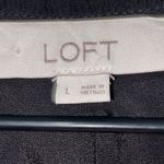 Loft WO SIZE LG Black Cocktail Dress with Bishop Sleeves and Crew Neck pleated Photo 1