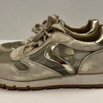 Voile Blanche JULIA LEATHER SUMMER FASHION SNEAKER in GOLD COLOR Size EU 40 Photo 2