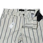 Banana Republic Mid Rise Skinny Ankle Jeans Cream Blue Stripe 28L Photo 2