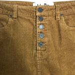 Indigo Rein Half Button Front Corduroy Mini Skirt Photo 2