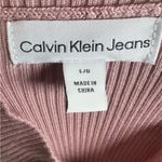 Calvin Klein Jeans dusty rose mock neck ribbed knit sweater size large NWT Photo 5
