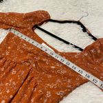 ASTR  Long Sleeve Sweetheart Top in Rust Multi Floral Small Photo 3