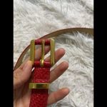 Axiom red snake skin leather belt size large Photo 2