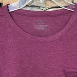 Comfy Cropped T Shirt Maroon Pocket Babydoll Tee Red Size L Photo 2