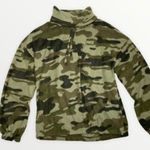 Derek Heart NORDSTROM Oil Green Camo Fleece Cowl Neck Pullover Size M Photo 1