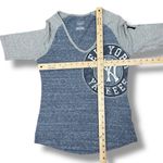 Majestic Official MLB New York Yankees V Neck Slub Tee Shirt Blue Grey Medium Photo 10