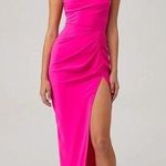 Amanda Uprichard  Jasalina Maxi Dress Hot Pink Womens Size Large Photo 0