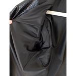 LIONESS Black Faux Croc Embossed Button Front Blazer Jacket, Women's Size M Photo 5