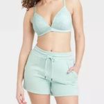 NWOT Auden Lightly Lined Sea foam Green Lace Wireless Plunge Bralette Size 34B Photo 1