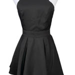 Lulus Dress Rehearsal Skate Dress Double Skirt Black Halter SMALL Sexy LBD Photo 0