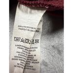 LL Bean‎ Womens Fleece Pullover Hoodie Small Red Aztec Trim 1/4 Snap Photo 2