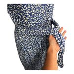 MADISON blue floral maxi dress with short flutter sleeves size small Photo 8