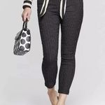 Who What Wear CROPPED HIGH RISE STRETCH PANTS — BLACK WHITE PINSTRIPE — 8 - NWT! Photo 0