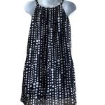 White House | Black Market  Women Tunic Top S‎ Black Ruffle Dots Strappy Flowy Y2K Photo 1