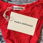 Mara Hoffman NWT  Cece Crinkled Bikini Bottom in Red Size Small Photo 5