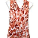 Dana Buchman Draped neck Tank Top Blouse XSMALL Sleeveless burnt orange NEW Photo 0