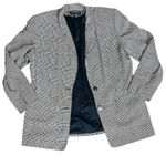 Liz Claiborne Stylish Plaid Blazer gray and navy Photo 0