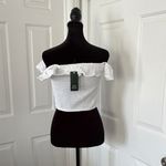 Wild Fable  NWT Off-Shoulder White Crop Top Photo 4