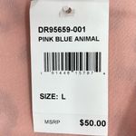 All in Favor NWT Animal Print Long Sleeve Wrap Mini Dress Pink Size Large Ruffle Photo 3