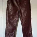 Loft  Women's Boot Cut Leather Jeans - Deep Brown Photo 0