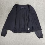 Olivia Moon Jacket Womens Medium Black Paisley Damask Lace Zip Up Lined Photo 8