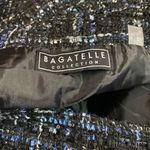 Bagatelle #133  COLLECTION Navy Tweed Metallic Thread Mini Skirt Photo 4