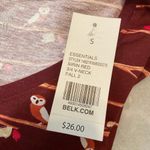 kim rogers NWT  Perfectly Soft Size S Owl Tree Print 3/4 Sleeve V Neck Tee Shirt Photo 12