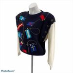 Bonnie Boerer Rare Vintage Nautical Yacht Sweater Size S NEW Blue Photo 8