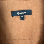 Quince 100% Linen Front Buttons Pockets Belted Waist Short Sleeves Dress Medium Photo 2