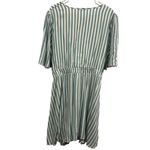 Pretty Garden Viscose Striped Wrap Look V Neck Ruffled Hem Flowy Dress Womens XL Photo 2