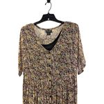 Vintage Nostalgia‎ Prairie Dress Rayon Floral Print Size Medium Short Sleeve Photo 1