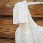 Mac Duggal  93735 Pearl Embellished Soft Tie One Shoulder Gown White Photo 8