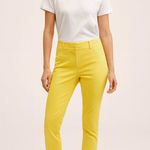 New York & Co 7th Avenue Suiting Collection Flat Front Zip Ankle Pants Yellow 4 Photo 0