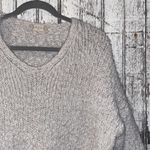 Altar'd State Altar’d state chunky knit gray cream vneck sweater Photo 1